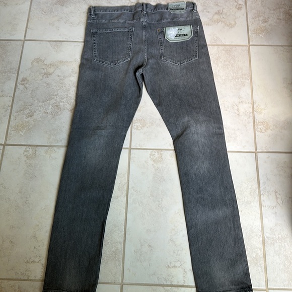 NWT Denim Gold Slim grey denim distressed pants stretch 38x34 - Picture 4 of 4